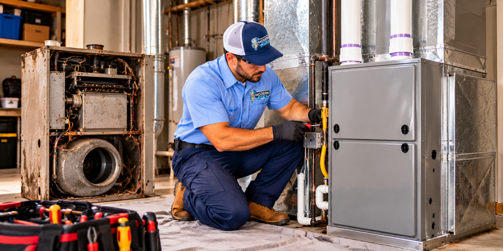 Gas furnace replacement in Jurupa Valley